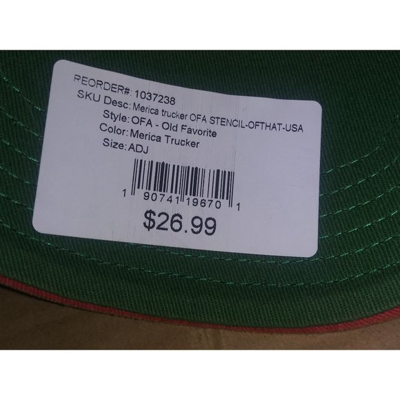 Legacy Nine LIne Merica Mesh Trucker Hat American Flag Snapback Adjustable Cap - Picture 9 of 9